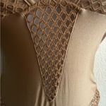 Windsor Tan Mesh Cut Outs One-Piece Bodysuit S Photo 4