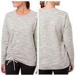 Reebok  Women's Grey/ Black Side Cinch Crewneck Sweatshirt Size Medium Photo 1