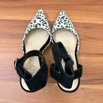 Sole Society Olyvia Cheetah Suede Pointed Toe Ankle Strap Kitten Pumps Size 6 Photo 3