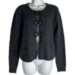 Cynthia Rowley Gray Snap Button Belt Loop Cardigan Sweater Size M Photo 0