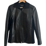 Lafayette 148 Womens Black Leather Jacket Size 4 Minimalist Quiet Luxury Capsule Photo 0