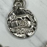 Vintage Roma Coin Charm Silver Chain Belt One Size (OS) Roman Statement ✨ Photo 3