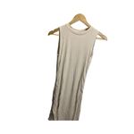 Myheat M Women Sleeveless Bodycon Ruched Short Dress Side Drawstring Solid Tan Brown Size M Photo 3