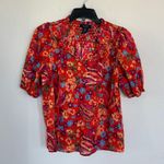 Rachel Roy Rachel  Tropical Floral Tassel Blouse Size XS Photo 1