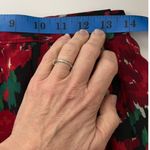 Pendleton Vintage Pleated Floral Midi Skirt Red Green Black Lined Size 12 Photo 6