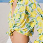 ZARA  Printed Linen Blend Cropped Blouse Photo 2