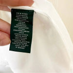 RALPH LAUREN White Eyelet Asymmetrical Hem Handkerchief Hem Size 4Petite Preppy Photo 3