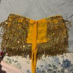 None Gold sequin wrap skirt Photo 1