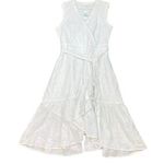 Charter Club New  Dress Womens 16 Eyelet Floral White Wedding Cottagecore Dainty Photo 0
