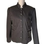 Attention Lightweight Dark Gray Button Down Jacket Photo 0
