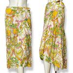 Haute Hippie Wrap Skirt Asymmetrical Floral Size Small Boho Flower Child Hippie Photo 1