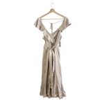 Show Me Your Mumu  Samantha Ruffle Wrap Dress Show Me The Ring Luxe Satin XS NWT Photo 5