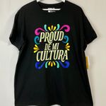 Target Women’s Latino Heritage Month Proud De Mi Cultura Graphic Tee Black NWT Photo 0