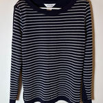 Misook Exclusively  Navy White Stripe Lightweight Sweater Size Large Photo 0