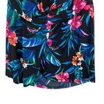 Trimshaper black tropical print floral slimming control halter swim top 24W NEW Photo 5