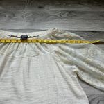 Cal Style Tunic Dress Off the Shoulder 3/4 Lace Sleeve Beige Boho Chic Festival Tan Size L Photo 7