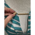 Michael Kors  Green White Print Spellout Dress Tie Waist Flowy Size Large Office Photo 2