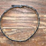 NWOT Black and Silver Gemmed Faux Leather Chocker Necklace Photo 0