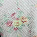 Miss Elaine House Coat Robe Womens Medium Pink Floral Quilted Full Zip Pockets Photo 10