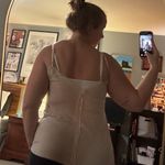 Lace Floral Green Tank Top Tan Photo 1