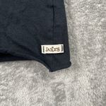 Jakes Rhinestone Heart Wings Long Sleeve Shirt Womens XL Black Y2K Graphic Photo 3