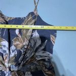 American Eagle Women's Tropical Ring Front Jumpsuit Black Gray Sz Medium Cotton Photo 6