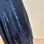 Free People  Time to Shine Navy Blue Sequin Slip Dress Photo 6