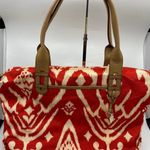 Stella & Dot  Red Print Fabric Shoulder Bag Photo 1