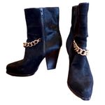 3.1 Phillip Lim  BLACK CALF HAIR AND SUEDE BERLIN CHAIN BOOTIE (39.5) Photo 10