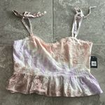 Lucky Brand Eyelet Tie-Dyed Cotton Corset Top, Size XXL New w/Tag Photo 7