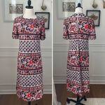 Vintage 70s Goldworm Italy Short Sleeve Mod Boho Print Dress M Brown Size M Photo 1