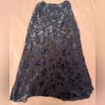 Sigrid Olsen  Whimsigoth Burn out Floral Blue and Green on Black Maxi Skirt Photo 3