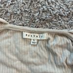 BaeVely tan cropped flowy tank top Sz L Size L Photo 2