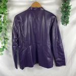 Susan Graver Ruffle Front Leather Jacket Photo 3