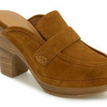 Splendid Clogs Womens 9 Vina Platform Tan Suede Leather Slip On Casual Heels Photo 0