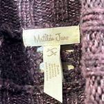 Matilda Jane Turtleneck Sweater Dress Size Small Purple Pink Open & Cable Knit Photo 4