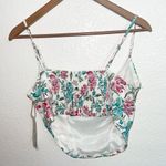 Midnight sky  juniors floral crop tank top smocked back and adjustable straps Photo 8