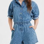 American Eagle  Coverall Romper M Tall Denim Photo 0