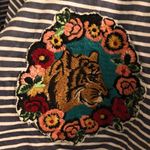 ZARA  Striped Embroidered Tiger Top Photo 6