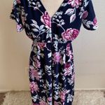 Isabel Maternity  XS blue and purple floral dress Photo 5