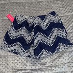 Xhilaration  medium women's navy shorts lined crochet pattern blue white Photo 9
