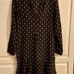 Joie  Black  Long‎ Sleeve V-Neck Silk Dress​   Size XS Photo 2