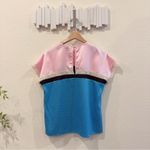 Juicy Couture Black Label Short Sleeve Satin Color Block Blouse Top Size S NWOT Photo 2