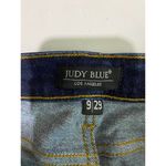 Judy Blue ‎ Womens High Rise Wide Leg Jeans Sz 9/29 Blue Denim Dark Wash Raw Hem Photo 3