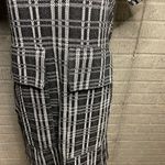 ZARA  Trafaluc Womens Black White Plaid Jacquard Check‎ Shift Dress Size Medium Photo 1