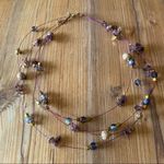 Amethyst Natural Multi Bead Wired Tiered Necklace Photo 6