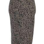 Sanctuary New  Animal Jacquard Knit Pull On Pencil Skirt Taupe Black Photo 0