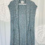 CAbi | Napa Vest In Blue Oversized Knit Sleeveless Sweater Duster Cardigan XS Photo 3