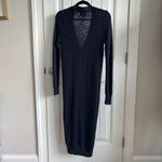 Jun & Ivy Elegant Navy Long Cardigan Photo 4