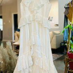 Free People  white high low midi dress Xs nwt Photo 0